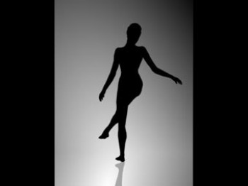 Оптической иллюзии с вращающимся женским силуэтом девушка