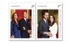 Принц Уильям и Кейт Миддлтон почтовая марка Канада